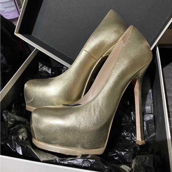 YSL heels 37 1/2 preowned with box - Picture 2 of 14